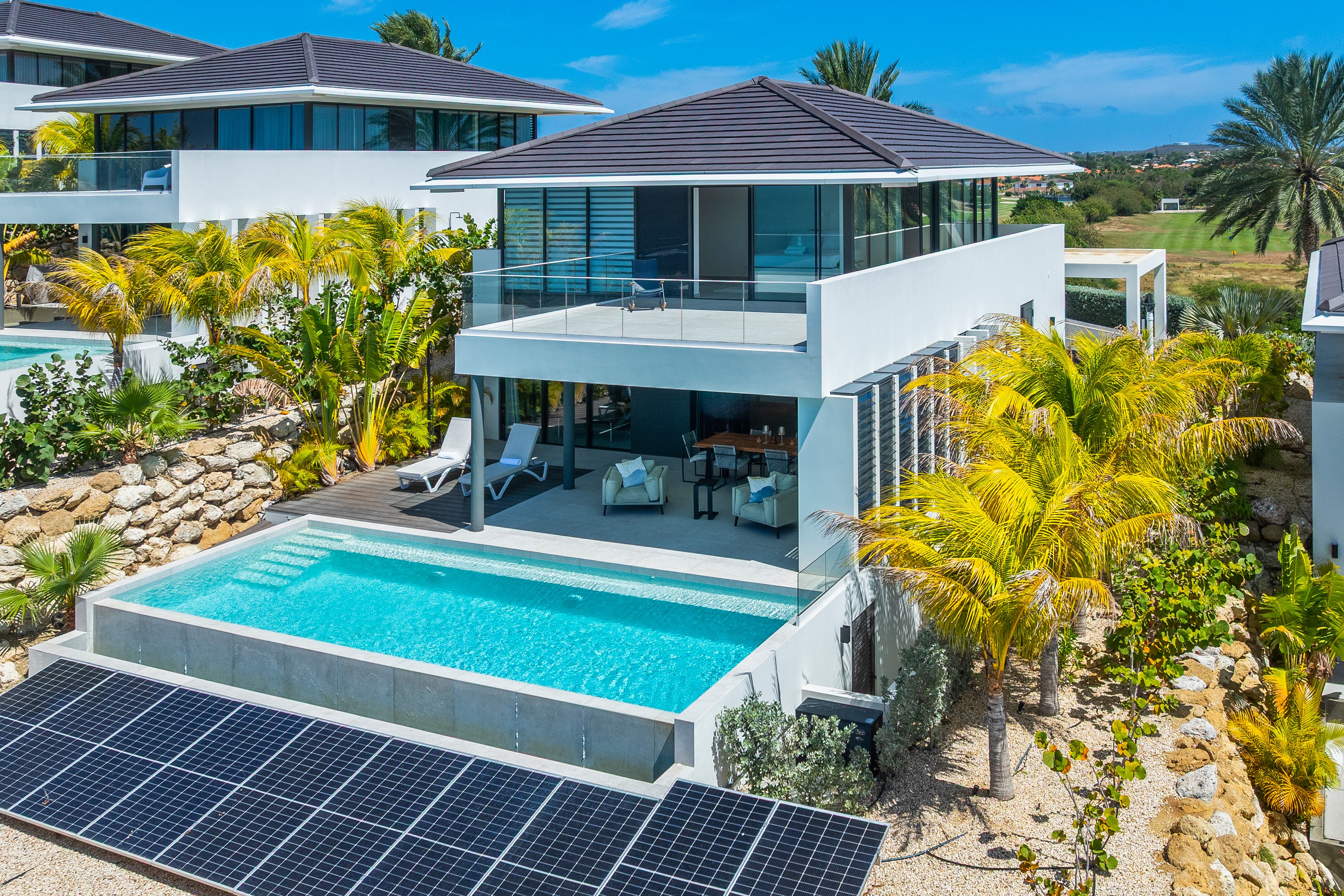 backview of the villa